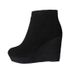 Platform Suede Wedge Heel Fashion Boots, Autumn New Style, Side Zipper, Plus Size,Short Boots_vogvips.com