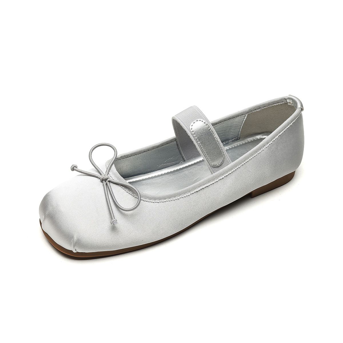 Flat Single Shoes Women's Shallow Mouth Word With Mary Jane Shoes Cute Bow Ballet Shoes_vogvips.com