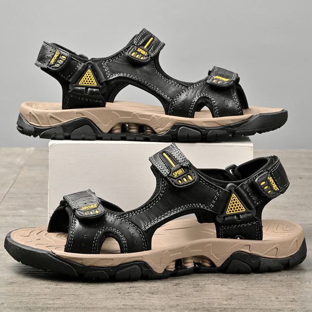 Large Sandals Men In Summer, Suitable For Outdoor Driving, Men's Sports And Leisure, Rubber Soft Soled Beach Shoes_vogvips.com