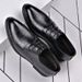 Suitable For All Seasons Men's Genuine Leather Korean Style Business Formal Breathable Versatile All-Season Trendy Black Groom Wedding Groomsman_vogvips.com