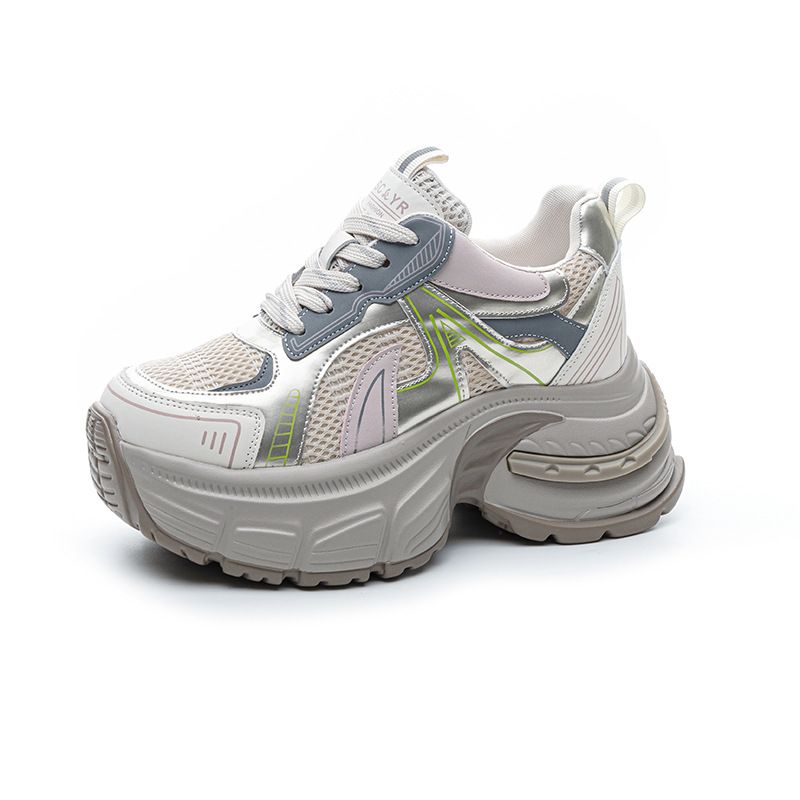 Small Thick-soled Inner Height Increase Mesh Breathable Dad Shoes Women's Sports And Leisure Women's Shoes_vogvips.com