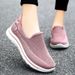 Old Beijing Cloth Shoes for Women Slip-On Flat Flyknit Upper Non-Slip Soft Sole Middle-Aged And Elderly Brand Women's Footwear_vogvips.com