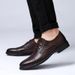Euro Step Polished Leather Dress Brogue Casual Business British Style Breathable Top Layer Cowhide Lace-Up Men's Shoes_vogvips.com
