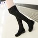 2025 Autumn Winter New Women's Knitted Wool High Tube Flat Over-the-Knee Elastic Martin Boots Versatile Trendy Wholesale_vogvips.com
