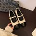 flat Comfortable Versatile Mary Jane Shoes For Women, 2026 Spring New Fashion Quilted Ballet-style Small_vogvips.com