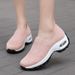 Women's Shoes Breathable Step-on Mom Shoes Middle-aged Mesh Casual Sneakers Lazy Slip-on Shoes_vogvips.com