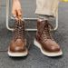 European Warm Series Martin Boots 2025 Autumn Winter New High-top Men's Outdoor Work Shoes Thick-soled Street Fashion Versatile Style_vogvips.com