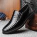 Men's Genuine Leather Slip-On Dress Shoes Comfort Loafers For Spring Autumn_vogvips.com