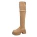 Fall/Winter New Over-the-Knee Boots Slim-Fit Suede Women's Style Long-Legged Chunky-Heeled Boots_vogvips.com