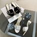 2024 New Rhinestone Open Chunky Strap Slippers Round Toe Slip-On High Heel Sandals For Women Summer_vogvips.com
