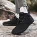Men's Shoes New Winter Warm Cotton Shoes Outdoor Leisure Five Finger Shoes Sports Shoes Plus Velvet Thickened Mid Cut Men's Couple Snow Boots_vogvips.com