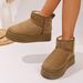 SHLIANG New Buckle Snow Boots For Women Warm Plush Lining Platform Fashion Winter Boots Woman Non Slip Suede Ankle Botas Mujer X0068_vogvips.com