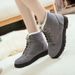 Women's Winter New Korean Style Thick-Soled Short Female Student Shoes Cotton With Fleece Warm Large Size Snow Boots For_vogvips.com