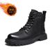 European Warm Series Men's Martin 2025 Thick Sole Genuine Leather Fleece Lined Warm Mid-Calf First Layer Cowhide Casual Work Boots_vogvips.com