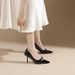 878-5 Sexy One-Strap Bow For Women 2025 Autumn New Elegant Pointed Toe Stiletto High Heels_vogvips.com