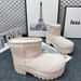 Paris Snow Autumn Winter New Thick Sole Height Increasing Over-The-Knee Wool Warm High-Top Slip-On Women's Boots_vogvips.com