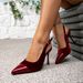 Women's Shoes Wine Red High Heel Sandals Evening Party Stilettos Fashion Pointed Simple High Heels_vogvips.com