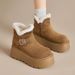 2026 Vintage Furry Snow Boots For Women Autumn Winter New Fashion Versatile Lazy Slip-On Northeast Cotton Shoes_vogvips.com