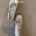 French Style Square Toe Large Flower Shallow Mouth Mary Jane Fashion Versatile Commuter Chunky Heel Soft Leather Dress_vogvips.com