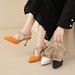 Elegant Sandals For Women 2025 New Model, Studded Backless Leather High-heeled Shoes, Summer Mary Jane Shoes_vogvips.com