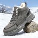Large Size Men's Shoes, Thick-Soled Cotton Shoes, Snow Boots, Winter Fleece-Lined Warm Cotton Shoes, Men's Martin Boots,_vogvips.com