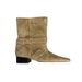 ShoeVault 2025 Autumn Winter Korean Version New Niche Design Retro French Short Small Square Toe Western Mid-Calf Women's Boots_vogvips.com