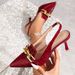 Women's Shoes Backless High Heeled Sandals, Spring/summer New Style, Pointed Toe, Closed Toe, Back Strap Sandals, Fashionable And Casual Slip On._vogvips.com