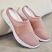 Women's Shoes Casual Shoes Fly-woven Breathable Flats Bag Head Half Slippers Single Shoes_vogvips.com