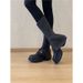 Women's Shoes 6cm Buckle Round Toe Comfortable Platform Leather Shoes Retro Style Everyday Deep Cut Versatile Casual Shoes_vogvips.com
