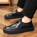 Fashion Black Casual Board Shoes Minimalist And Classic Design Style Office And Driving Daily Outdoor Walking Youth Quality Shoes Hot_vogvips.com