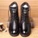 European Warm Series Martin Cowhide Winter Fleece Lined Thickened Warm Cotton Non-Slip Leather Shoes Men's High-Top Work Snow Boots Men_vogvips.com