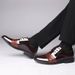 Men's Black Leather Dress Shoes Breathable Oxford Shoes For Business Formal_vogvips.com