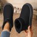 Women's Shoes Winter Thick Soled Snow Boots , Made Of Fur, Petite Size, Height Increasing, Fleece Lined, Warm, Northeast Style Cotton Padded Shoes_vogvips.com