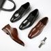 Leather Men's Genuine 2025 New Style Gentlemen's Business Formal Leather Youth Casual Wooden Root Oxford Single Shoes_vogvips.com