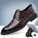 Euro Step 2025 New Height-Increasing Business Leather For Men Breathable British Style Brogue Commuter Formal Men's Shoes_vogvips.com