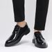 Men's Business Formal British Black Suit Breathable Patent Leather Glossy Pointed Toe Korean Style Single Shoes_vogvips.com