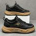 Autumn New Genuine Leather Sneakers British Style Versatile Casual Lightweight Soft Men's Trendy Shoes Thick Sole_vogvips.com