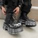 Trendy Men's Thick-soled Personalized Martin Boots Increase Height In Spring Men's Boots Fried Street Personalized High-top Leather Boots_vogvips.com