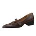 2838-3 European And American Retro Mary Jane Women's Thick Shallow Mouth Pointed Toe Camellia One-Strap Elegant Low Heel_vogvips.com