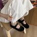 Leather Mary Jane For Women 2025 Summer New Flat Soft Sole Velcro Fashion Versatile Casual Shoes_vogvips.com