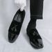 New Fashion Genuine Leather Tassel Business Casual Loafer Shoes For Men Black Business Formal Leather Shoes For Daily Office Casual Men's Shoes For Dr_vogvips.com