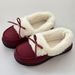 Autumn And Winter Warm Furry Bag And Bow Decoration Women's Cotton Shoes_vogvips.com