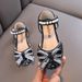New Girl Princess Baby Student Bow Small And Large Children Show Dance Shoes Single Shoes_vogvips.com