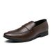 Suitable For All Seasons 2025 Spring New Slip-On Men's Leather Shoes Pointed Toe Casual Loafers Men_vogvips.com