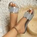 26 New Spring-summer Fashion Cross-border Plus-size Shiny Rhinestone Blingbling Hot-selling Women's Casual Sandals_vogvips.com