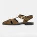 Suede Weave Retro Metal Buckle Designer Sandals Women Hollow Gladiator Shoe Summer 2026 Flat Beach Shoes Female Zapatos_vogvips.com