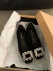Elegant Rhinestone Shallow Mouth Single Shoes For Women, 2025 Autumn New Versatile Square Toe Flat Loafers_vogvips.com