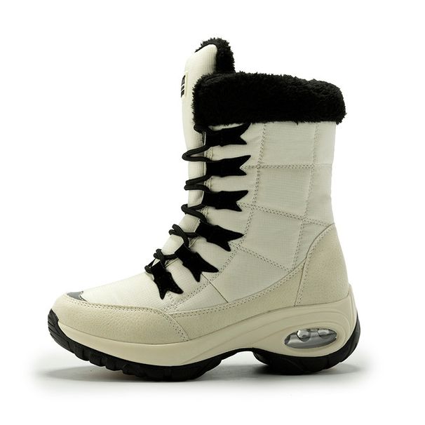 Tactical Boots Women's Waterproof High-top Warm Fur Outdoor Hiking Shoes_vogvips.com