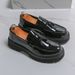 Men's British Fashion Black And White Color-blocking Tassel Thick-soled Heightened With One Foot, Korean Casual Round-toe Business Men's Shoes_vogvips.com