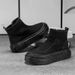 Men's Shoes 25 Autumn New Style Leather Shoes Men's High-top Casual Board Shoes_vogvips.com